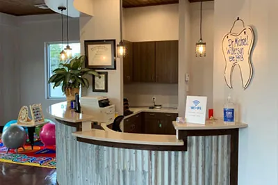 front desk inside The Kid's Place in Boerne, TX